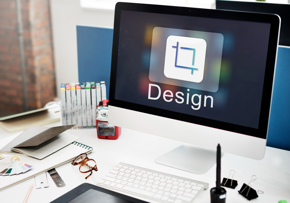 Logo design sketch process on paper