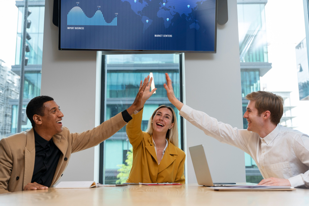 Real estate team strategy session